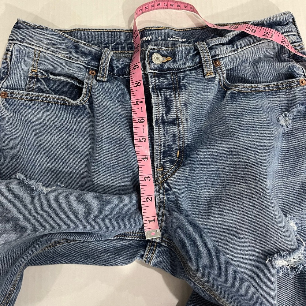 OLD NAVY BUTTON FLY HIGH RISE SLOUCHY TAPERD LEG (a407) - Picture 12 of 13